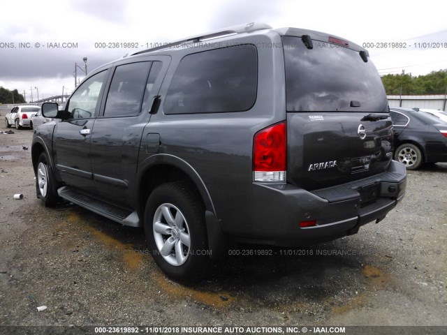 5N1BA0ND7CN609722 - 2012 NISSAN ARMADA SV/SL/PLATINUM GRAY photo 3