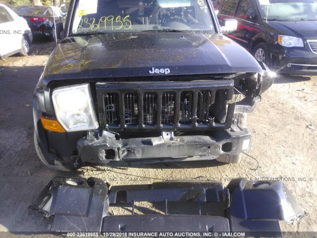 1J8HH48N36C281942 - 2006 JEEP COMMANDER BLACK photo 6