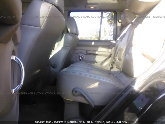 1J8HH48N36C281942 - 2006 JEEP COMMANDER BLACK photo 8
