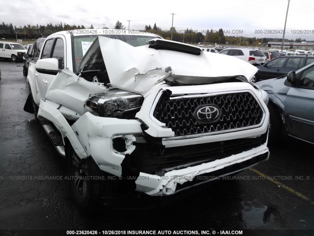 5TFCZ5AN2JX129330 - 2018 TOYOTA TACOMA DBL CAB/SR/TRDSPT/OR/PRO WHITE photo 6