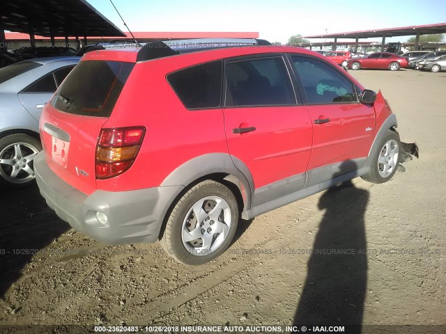 5Y2SL65816Z443750 - 2006 PONTIAC VIBE RED photo 4