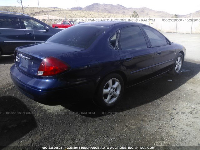 1FAFP55S11G248656 - 2001 FORD TAURUS SES BLUE photo 4