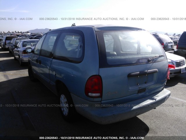 2P4GP24R5XR331649 - 1999 PLYMOUTH GRAND VOYAGER  Light Blue photo 3