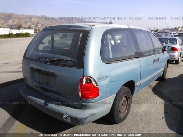 2P4GP24R5XR331649 - 1999 PLYMOUTH GRAND VOYAGER  Light Blue photo 4