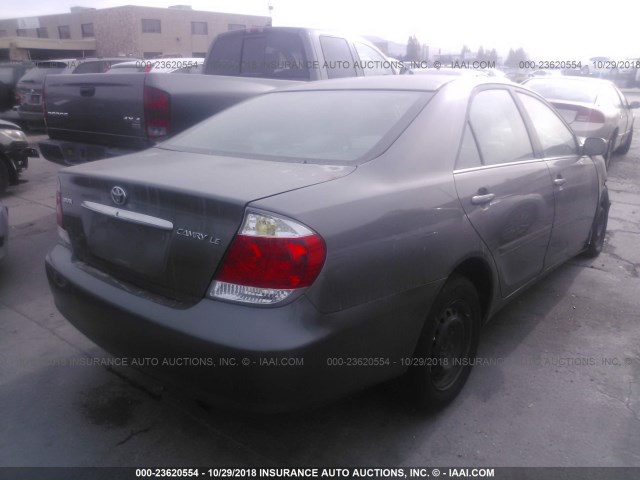 4T1BE32K85U575338 - 2005 TOYOTA CAMRY LE/XLE/SE GRAY photo 4