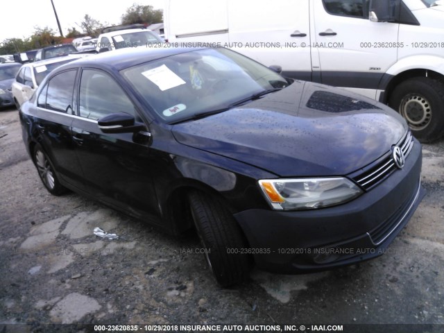 3VWLZ7AJ6BM341547 - 2011 VOLKSWAGEN JETTA SEL BLACK photo 1