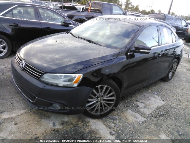 3VWLZ7AJ6BM341547 - 2011 VOLKSWAGEN JETTA SEL BLACK photo 2