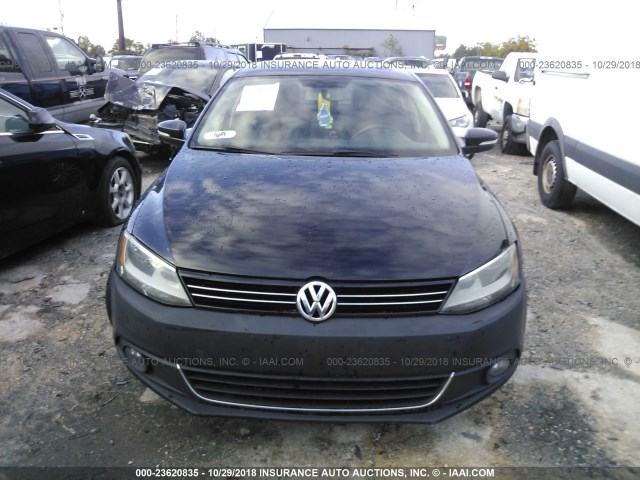 3VWLZ7AJ6BM341547 - 2011 VOLKSWAGEN JETTA SEL BLACK photo 6