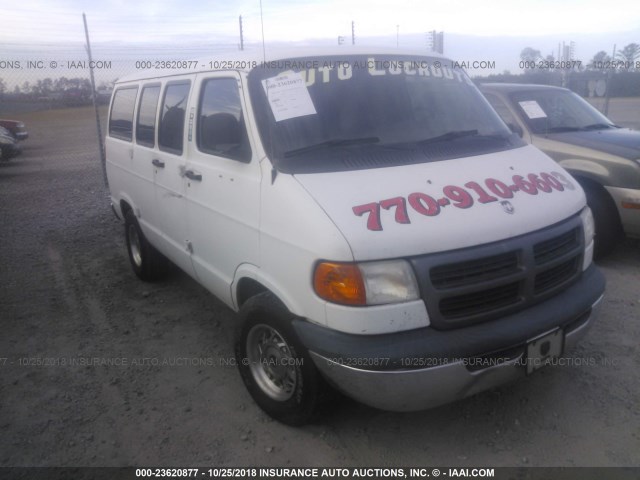 2B7HB11X42K129584 - 2002 DODGE RAM VAN B1500 WHITE photo 1