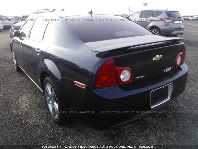 1G1ZH57BX9F160071 - 2009 CHEVROLET MALIBU Dark Blue photo 3