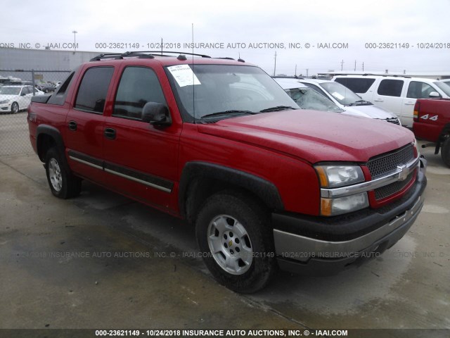 3GNEC12T84G282584 - 2004 CHEVROLET AVALANCHE C1500 RED photo 1