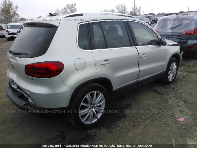 WVGAV7AX5FW604591 - 2015 VOLKSWAGEN TIGUAN S/SE/SEL/R-LINE SILVER photo 4