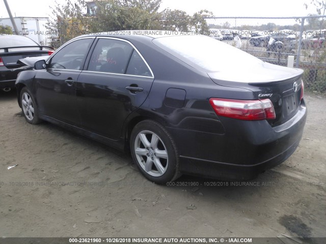 4T1BK46K78U066905 - 2008 TOYOTA CAMRY LE/XLE/SE BLACK photo 3