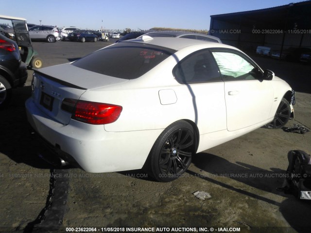 WBAKF9C56BE620499 - 2011 BMW 335 XI WHITE photo 4