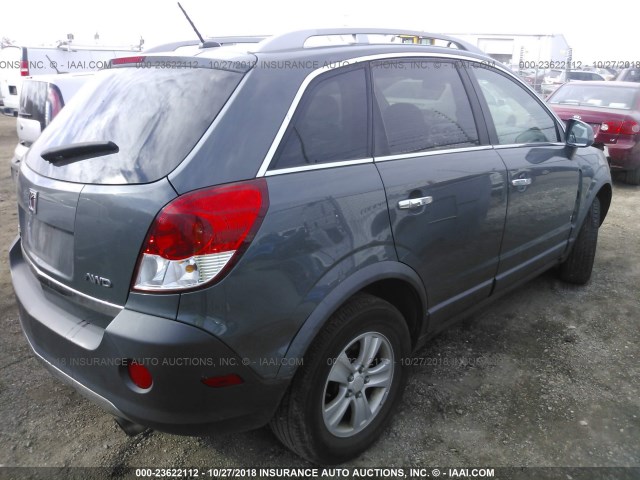 3GSDL43N38S635455 - 2008 SATURN VUE XE BLUE photo 4