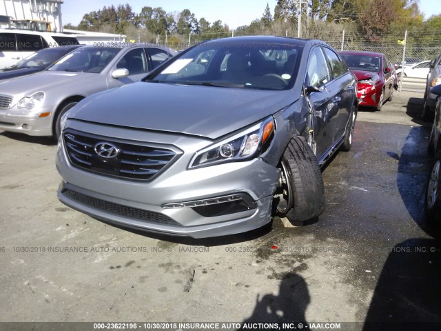 5NPE34AB1HH496008 - 2017 HYUNDAI SONATA SPORT/LIMITED BLUE photo 2