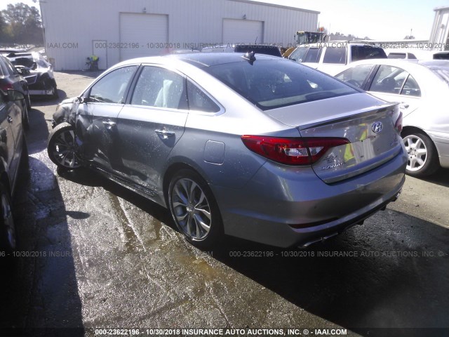 5NPE34AB1HH496008 - 2017 HYUNDAI SONATA SPORT/LIMITED BLUE photo 3