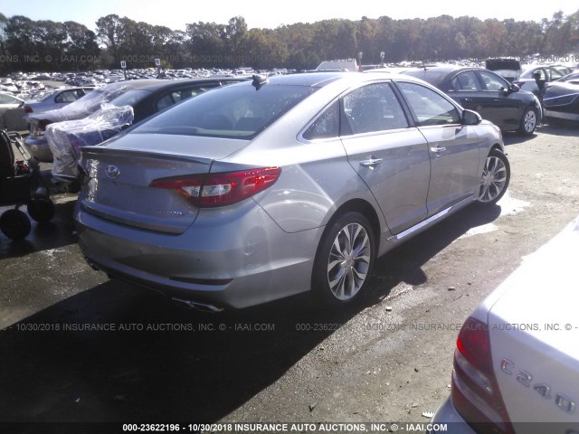 5NPE34AB1HH496008 - 2017 HYUNDAI SONATA SPORT/LIMITED BLUE photo 4