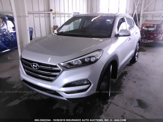 KM8J3CA27GU044900 - 2016 HYUNDAI TUCSON LIMITED/SPORT AND ECO/SE SILVER photo 2