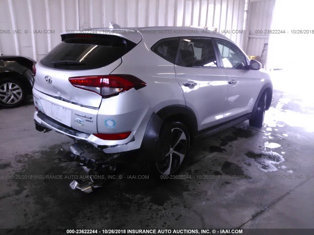 KM8J3CA27GU044900 - 2016 HYUNDAI TUCSON LIMITED/SPORT AND ECO/SE SILVER photo 4