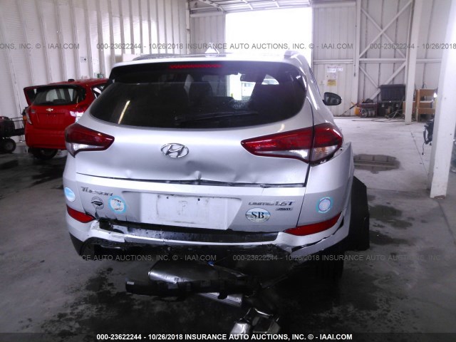 KM8J3CA27GU044900 - 2016 HYUNDAI TUCSON LIMITED/SPORT AND ECO/SE SILVER photo 6