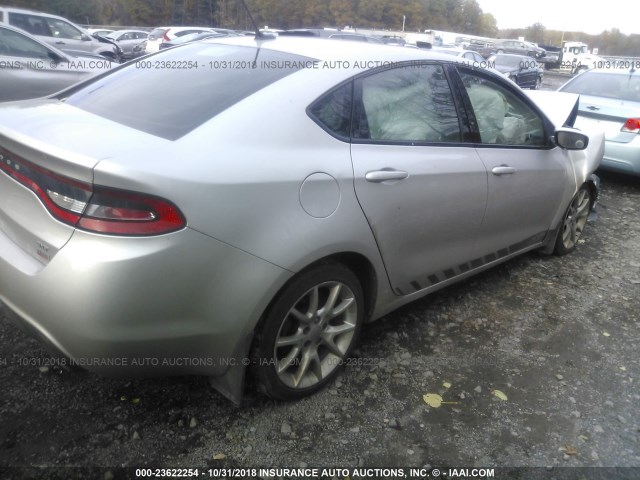 1C3CDFBH5DD181767 - 2013 DODGE DART SXT GRAY photo 4