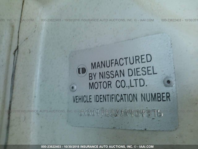 JNAU4T1JXVA404376 - 1997 NISSAN DIESEL UD1400 WHITE photo 10