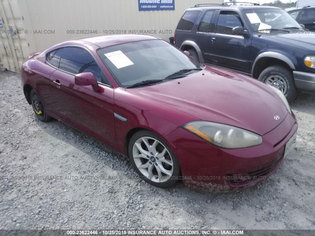 KMHHN66F58U283241 - 2008 HYUNDAI TIBURON GT/SE/GT LIMITED RED photo 1