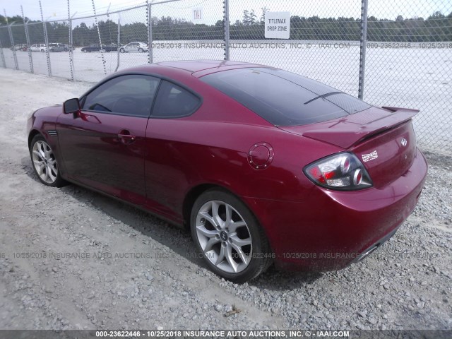 KMHHN66F58U283241 - 2008 HYUNDAI TIBURON GT/SE/GT LIMITED RED photo 3