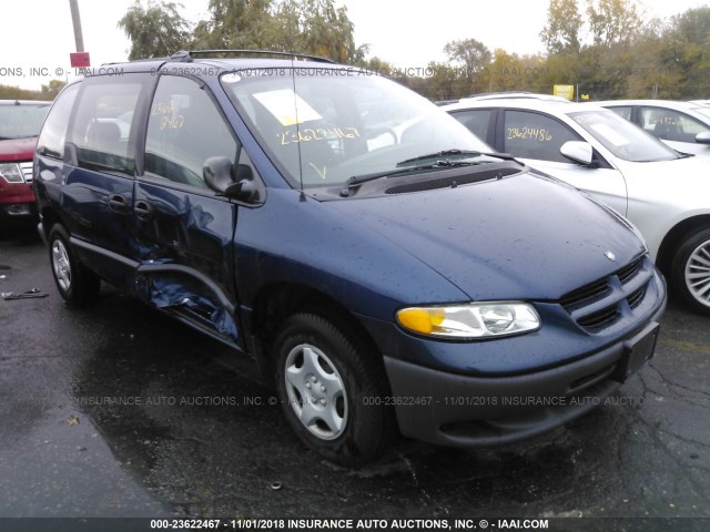 2B4FP25B0YR730470 - 2000 DODGE CARAVAN Navy photo 1