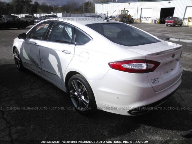 3FA6P0D9XER347153 - 2014 FORD FUSION TITANIUM WHITE photo 3