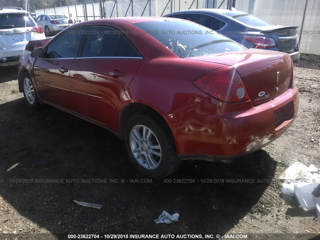 1G2ZF55B864250539 - 2006 PONTIAC G6 SE RED photo 3