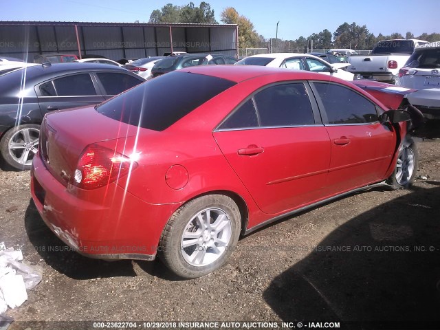 1G2ZF55B864250539 - 2006 PONTIAC G6 SE RED photo 4