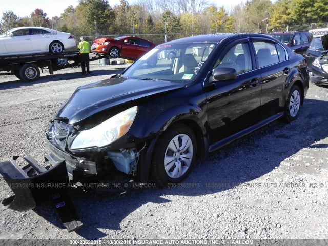 4S3BMBA66A3233845 - 2010 SUBARU LEGACY 2.5I BLACK photo 2