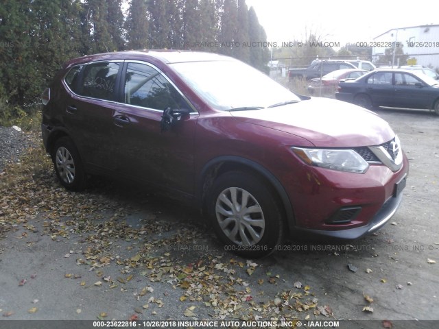 KNMAT2MV2GP664511 - 2016 NISSAN ROGUE S/SL/SV RED photo 1