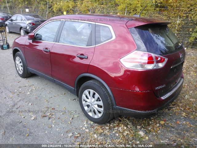 KNMAT2MV2GP664511 - 2016 NISSAN ROGUE S/SL/SV RED photo 3