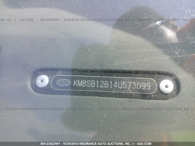 KM8SB12B14U573099 - 2004 HYUNDAI SANTA FE GL GRAY photo 9