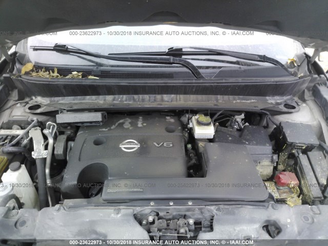 5N1AR2MM7EC602169 - 2014 NISSAN PATHFINDER S/SV/SL/PLATINUM GRAY photo 10