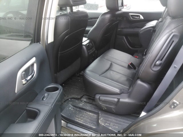 5N1AR2MM7EC602169 - 2014 NISSAN PATHFINDER S/SV/SL/PLATINUM GRAY photo 8