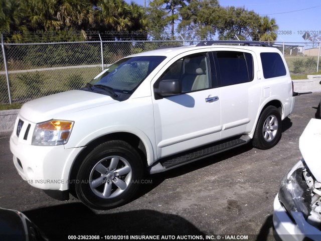 5N1AA0ND1EN607124 - 2014 NISSAN ARMADA SV/SL/PLATINUM WHITE photo 2