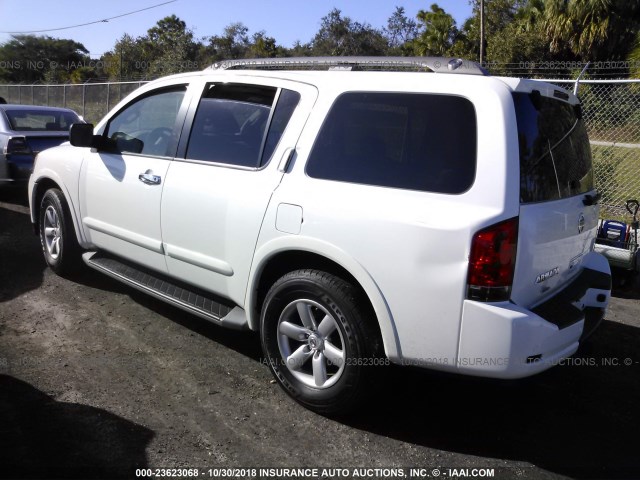 5N1AA0ND1EN607124 - 2014 NISSAN ARMADA SV/SL/PLATINUM WHITE photo 3