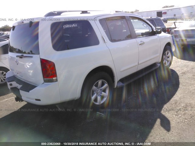 5N1AA0ND1EN607124 - 2014 NISSAN ARMADA SV/SL/PLATINUM WHITE photo 4