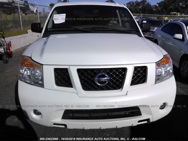 5N1AA0ND1EN607124 - 2014 NISSAN ARMADA SV/SL/PLATINUM WHITE photo 6