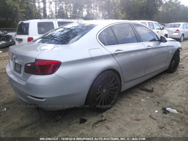 WBA5B1C54FG127215 - 2015 BMW 535 I SILVER photo 4