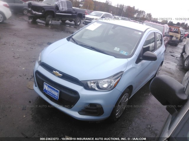 KL8CB6SA0GC602169 - 2016 CHEVROLET SPARK LS BLUE photo 2