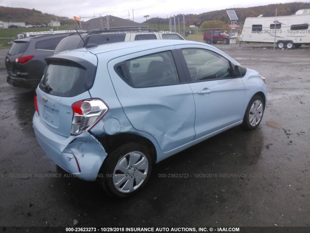 KL8CB6SA0GC602169 - 2016 CHEVROLET SPARK LS BLUE photo 4