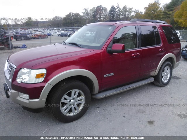 1FMEU74E98UB09307 - 2008 FORD EXPLORER EDDIE BAUER RED photo 2