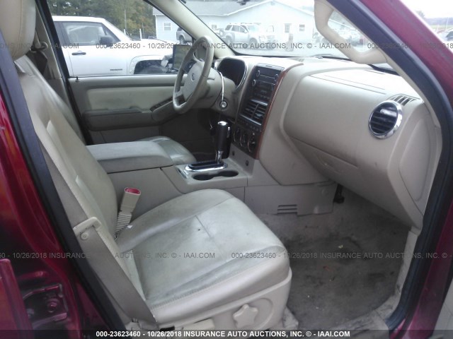 1FMEU74E98UB09307 - 2008 FORD EXPLORER EDDIE BAUER RED photo 5