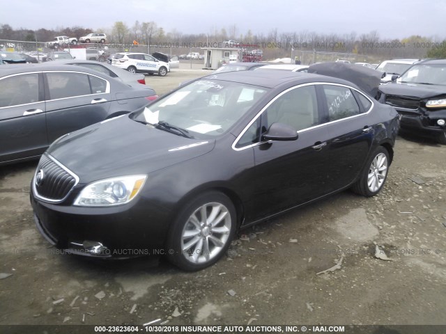 1G4PS5SKXD4247220 - 2013 BUICK VERANO BROWN photo 2