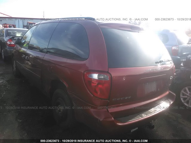 2D4GP44L37R360369 - 2007 DODGE GRAND CARAVAN SXT RED photo 3